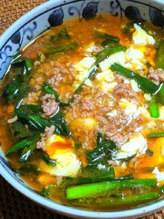 麻婆ニラ豆富-レシピのメイン写真