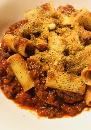 ひき肉＆トマト缶のミートソース・ペンネ-レシピのメイン写真