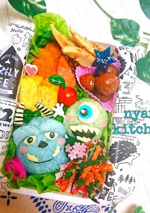 『サリーとマイク』弁当♡キャラ弁♡-レシピのメイン写真