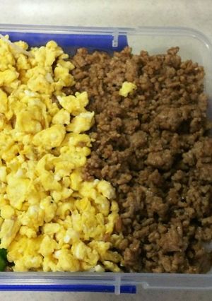 そぼろ丼弁当-レシピのメイン写真