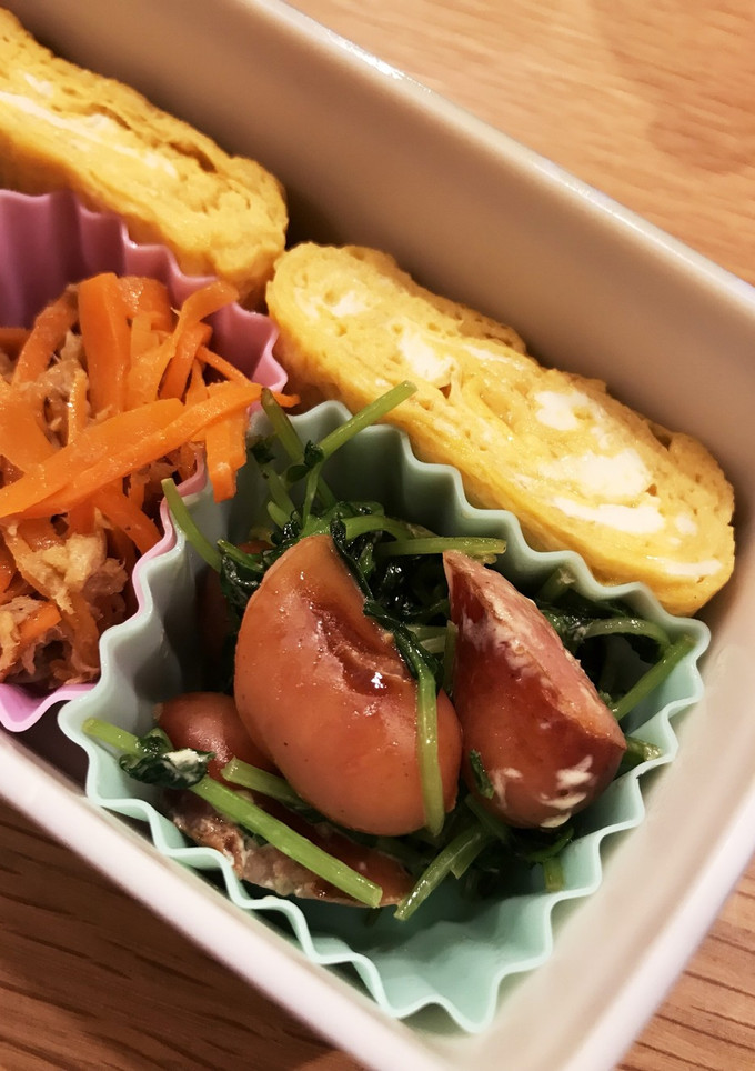 お弁当に豆苗とウインナーの簡単炒め-レシピのメイン写真