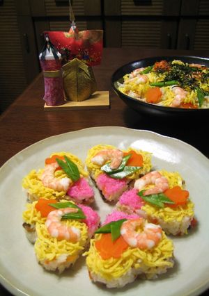 ひな祭りにお花のちらし寿司✿-レシピのメイン写真