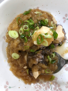 ネギ天かす豆腐丼@貧乏飯-レシピのメイン写真
