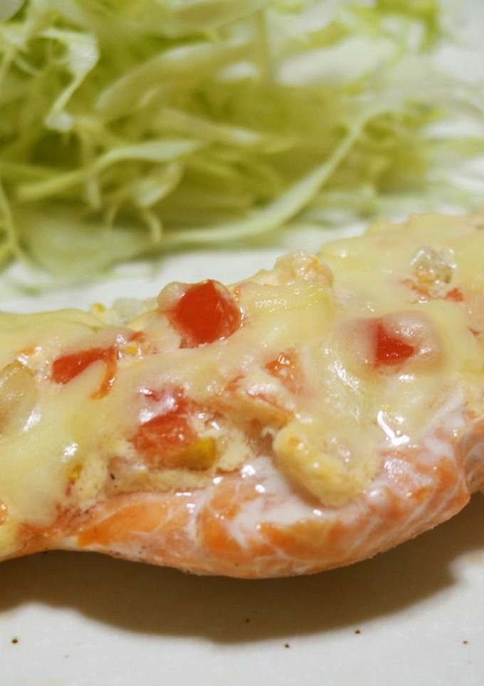 鮭のマヨチーズ焼き♪トマトでさっぱり♪-レシピのメイン写真