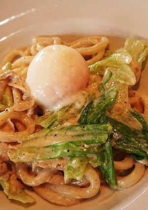 味噌バターミルクうどん-レシピのメイン写真