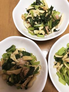 小松菜きのこのオイスターソース炒め♪-レシピのメイン写真