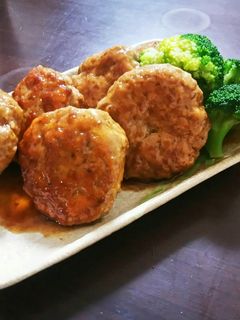 豆腐入り☆鶏+合挽き肉のつくね照り焼き-レシピのメイン写真