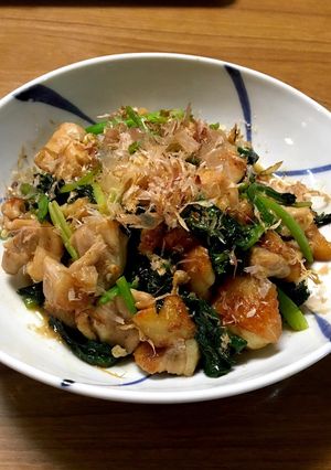 おかか香る鶏肉とほうれん草炒め-レシピのメイン写真