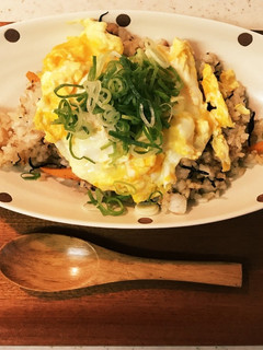 残りもののひじきを使って和風チャーハン。-レシピのメイン写真
