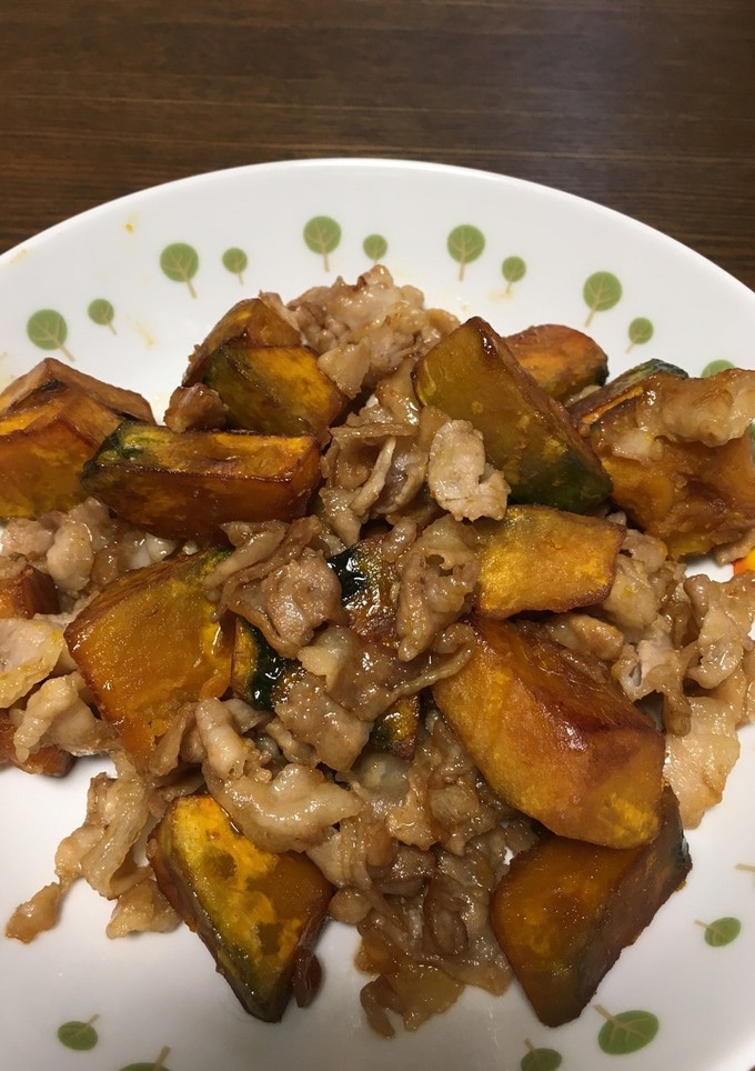 かぼちゃと豚肉の甘辛炒め-レシピのメイン写真