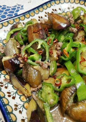 茄子とピーマンの肉味噌炒め-レシピのメイン写真