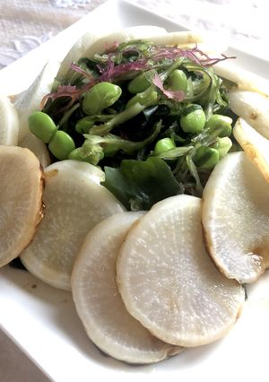蒸しカブと枝豆と海藻のサラダ-レシピのメイン写真