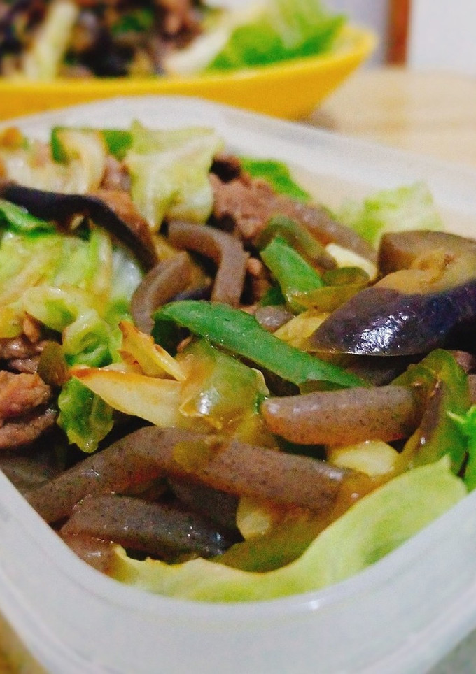 簡単！牛肉と糸こんにゃくの青椒肉絲風炒め-レシピのメイン写真