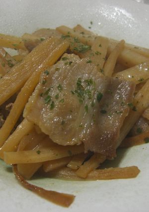 ☆簡単　大根の皮と豚バラ肉のポン酢炒め☆-レシピのメイン写真