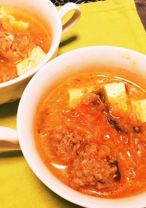美味しいキムチスープ-レシピのメイン写真
