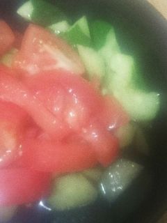 ざく切りトマトと胡瓜の中華サラダ-レシピのメイン写真