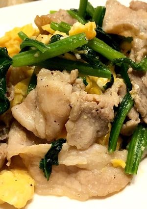 豚バラほうれん草の中華風炒め-レシピのメイン写真