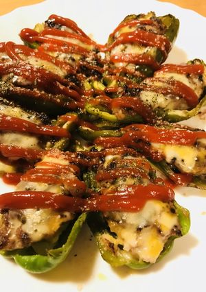 ピーマンの肉詰め☆とろけるチーズをのせて-レシピのメイン写真