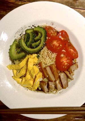 夏なんでゴーヤの冷やし中華【冷蔵庫一層】-レシピのメイン写真