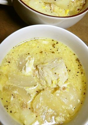 ガパオライスの素で♡香ばし胸肉のスープ煮-レシピのメイン写真