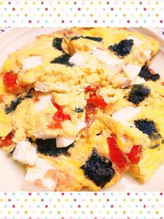 トマトと豆腐の卵煮♪朝でも楽チン短時間♪-レシピのメイン写真