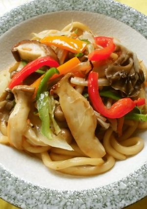 クワトロきのこ！焼きうどん♪-レシピのメイン写真