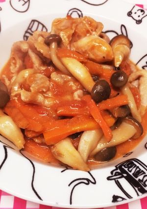 余り物で!豚こまと鶏肉のトマトクリーム煮-レシピのメイン写真
