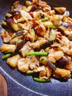 なすとにんにくの芽、豚肉の中華風炒め-レシピのメイン写真