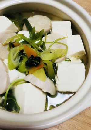 干し海老だしの豆腐鍋-レシピのメイン写真