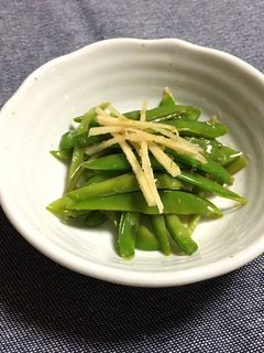 きぬさやのしょうが醤油漬け-レシピのメイン写真
