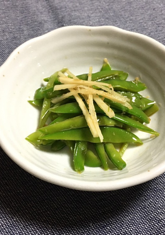 きぬさやのしょうが醤油漬け-レシピのメイン写真