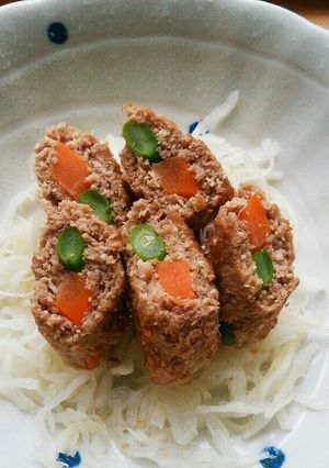 犬ご飯　野菜のミンチ巻き-レシピのメイン写真