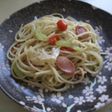 レモンでさっぱりソーセージパスタ