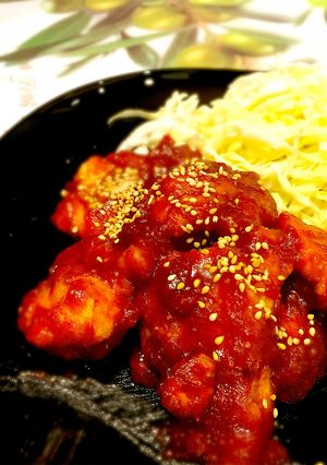 簡単10分で揚げない♫ヤンニョムチキン-レシピのメイン写真