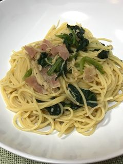ほうれん草ときのこの和風パスタ-レシピのメイン写真