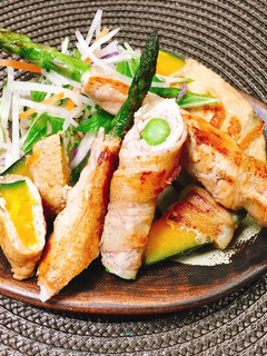 かぼちゃの肉巻き 野菜肉巻き 簡単-レシピのメイン写真