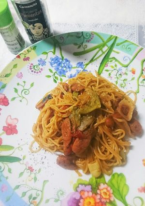 フライパン♥トマトパスタペペロンチーノ風-レシピのメイン写真