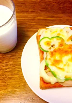 簡単朝ごはん！！！ピザトースト♪-レシピのメイン写真