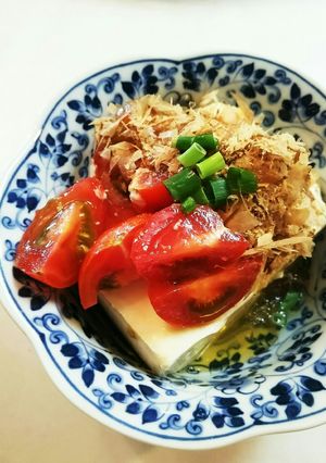 冷や奴ミニトマトのせ-レシピのメイン写真