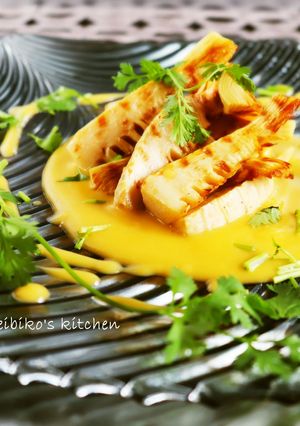 焼き筍のアジアンな黄身酢ソース添え-レシピのメイン写真