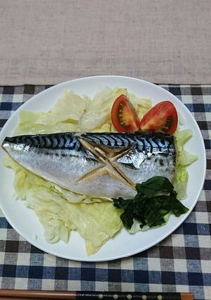 レンチンで！春キャベツと塩サバの蒸し煮-レシピのメイン写真