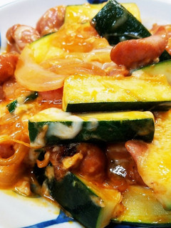 簡単☆ズッキーニのケチャップチーズ炒め♪-レシピのメイン写真
