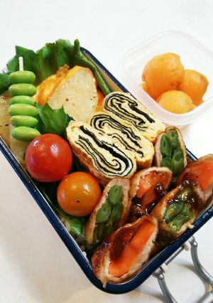 お弁当 (6/15) 野菜の肉巻き-レシピのメイン写真