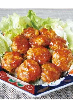 鶏ひき肉＆豚ひき肉の肉団子！甘酢あん-レシピのメイン写真