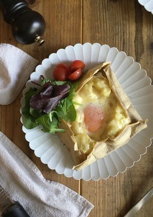 時短でごちそう！卵とチーズのガレット-レシピのメイン写真