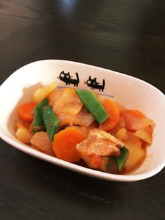 手抜きの代表!鶏肉のトマト煮込み-レシピのメイン写真