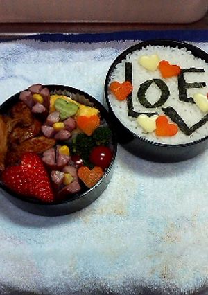 お弁当に愛情プラスニンジンハート-レシピのメイン写真