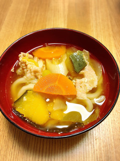 かぼちゃ煮物 リメイク ほうとう風うどん-レシピのメイン写真