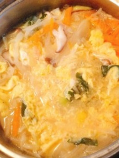 【ヘルシー】ふんわり卵の具沢山味噌汁-レシピのメイン写真