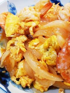 ふわふわ♪エビと卵のケチャップ炒め-レシピのメイン写真